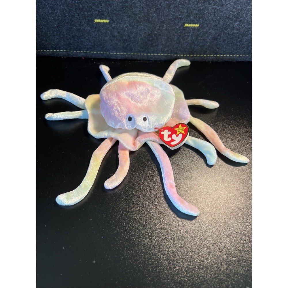 Ty Beanie Babies Baby "Goochy" Jellyfish Retired 1998, vintage '90s toy plush